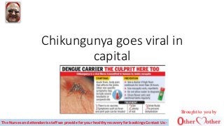 Chikungunya goes viral in
capital
The Nurses and attendants staff we provide for your healthy recovery for bookings Contact Us:-
Brought to you by
 