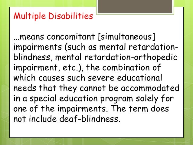 Types Of Disabilities