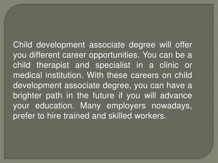 Careers on Child Development Associate Degree