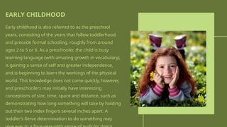 Introduction: Child development is the process through which children ...
