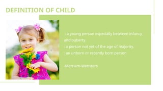 Introduction: Child development is the process through which children ...