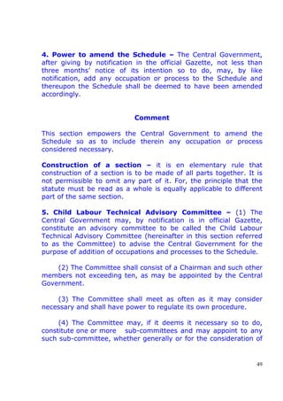 The Child Labour (Prohibition and Regualtion) Act and Rules, 1986 | PDF