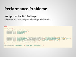 Performance-Probleme
Komplizierter für Anfänger:
alles raus und in richtiger Reihenfolge wieder rein ...
 
