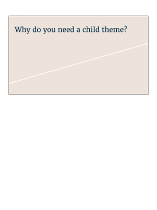 Why do you need a child theme?
 