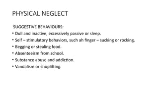 500 MBBS LECTURE ON CHILD ABUSE AND NEGLECT. | PPTX