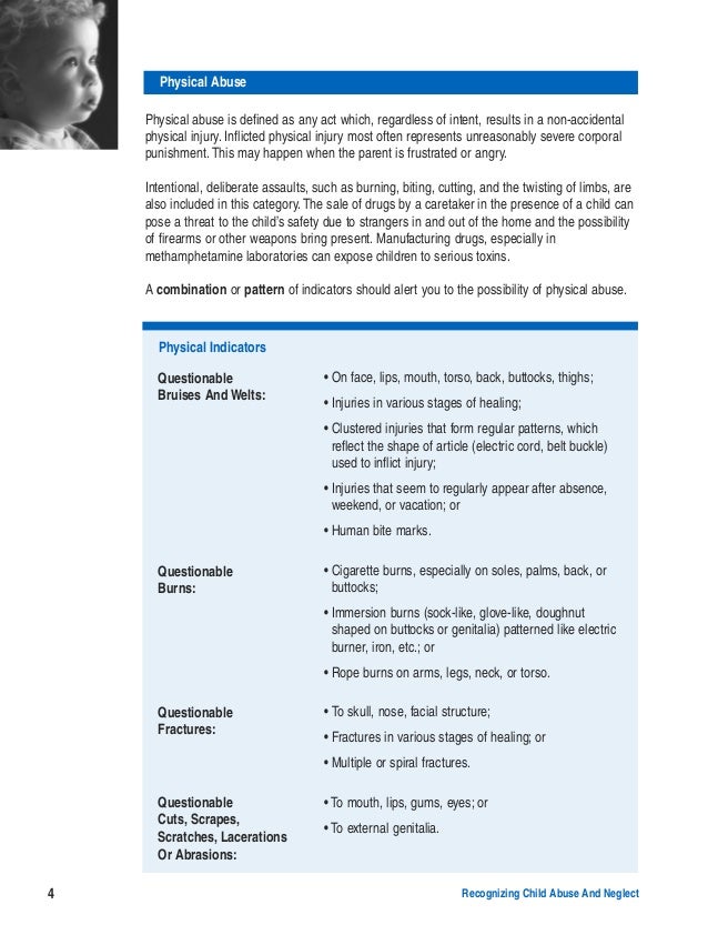 Child abuse handout
