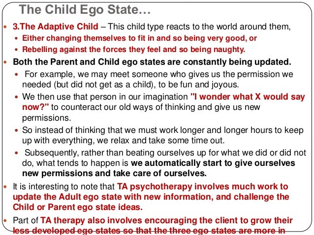 Child adult parent ego state