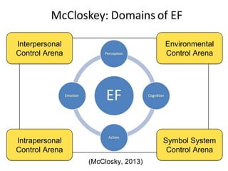 (McClosky, 2013)
Interpersonal
Control Arena
Symbol System
Control Arena
Intrapersonal
Control Arena
Environmental
Control Arena
 