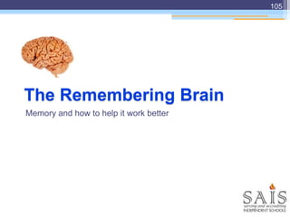The Remembering Brain
Memory and how to help it work better
105
 