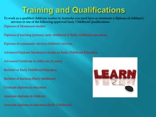 Childcare system in australia | PPTX