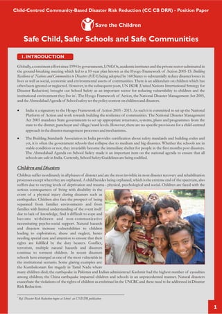 Child centered community based disaster risk reduction