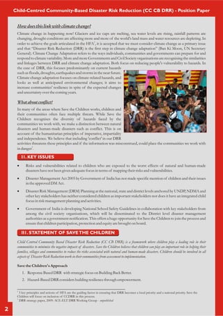 Child centered community based disaster risk reduction
