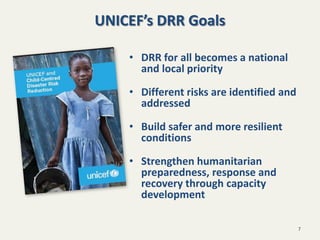 Session 3: Child centred drr and education by unicef