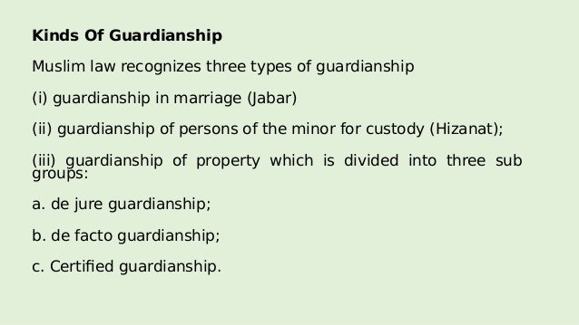 concept of guardianship in islam