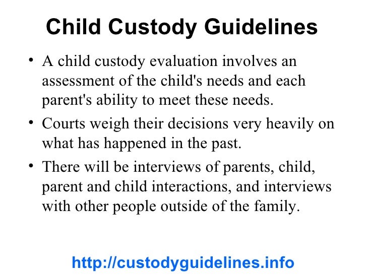 Child Custody Guidelines And How To Win Custody