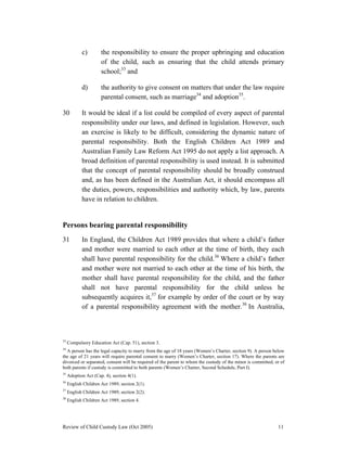 Child Custody Law Dp And Executive Summary | PDF