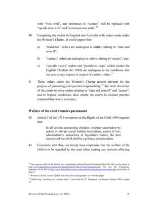 Child Custody Law Dp And Executive Summary | PDF