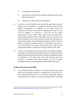 Child Custody Law Dp And Executive Summary | PDF