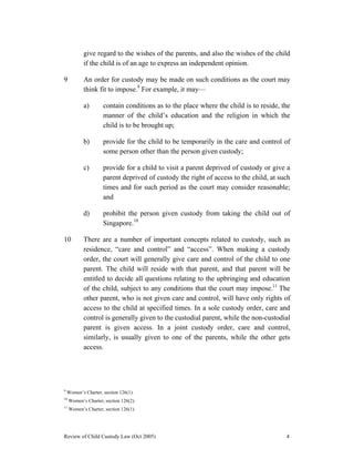 Child Custody Law Dp And Executive Summary | PDF