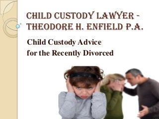 Child Custody Lawyer Theodore H. Enfield P.A.
Child Custody Advice
for the Recently Divorced

 