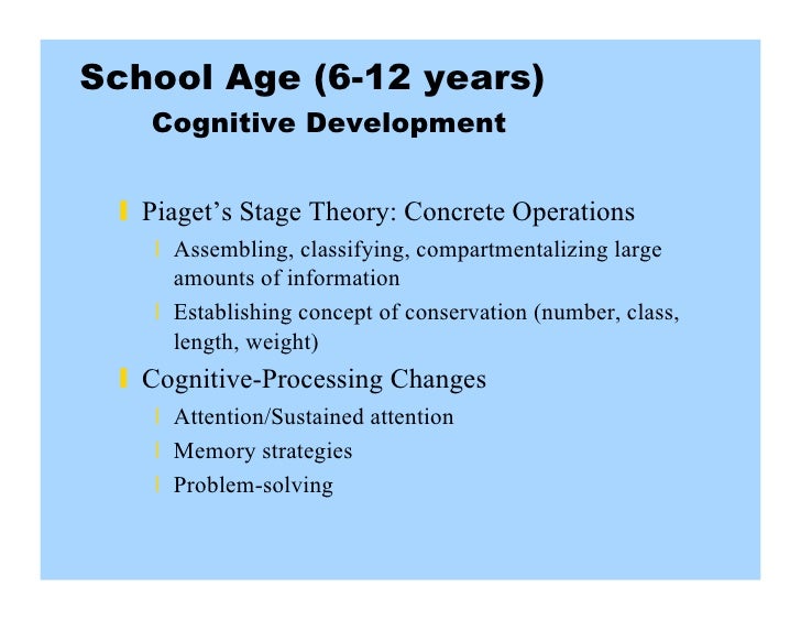 Cognitive Development in 6-7 Year Olds