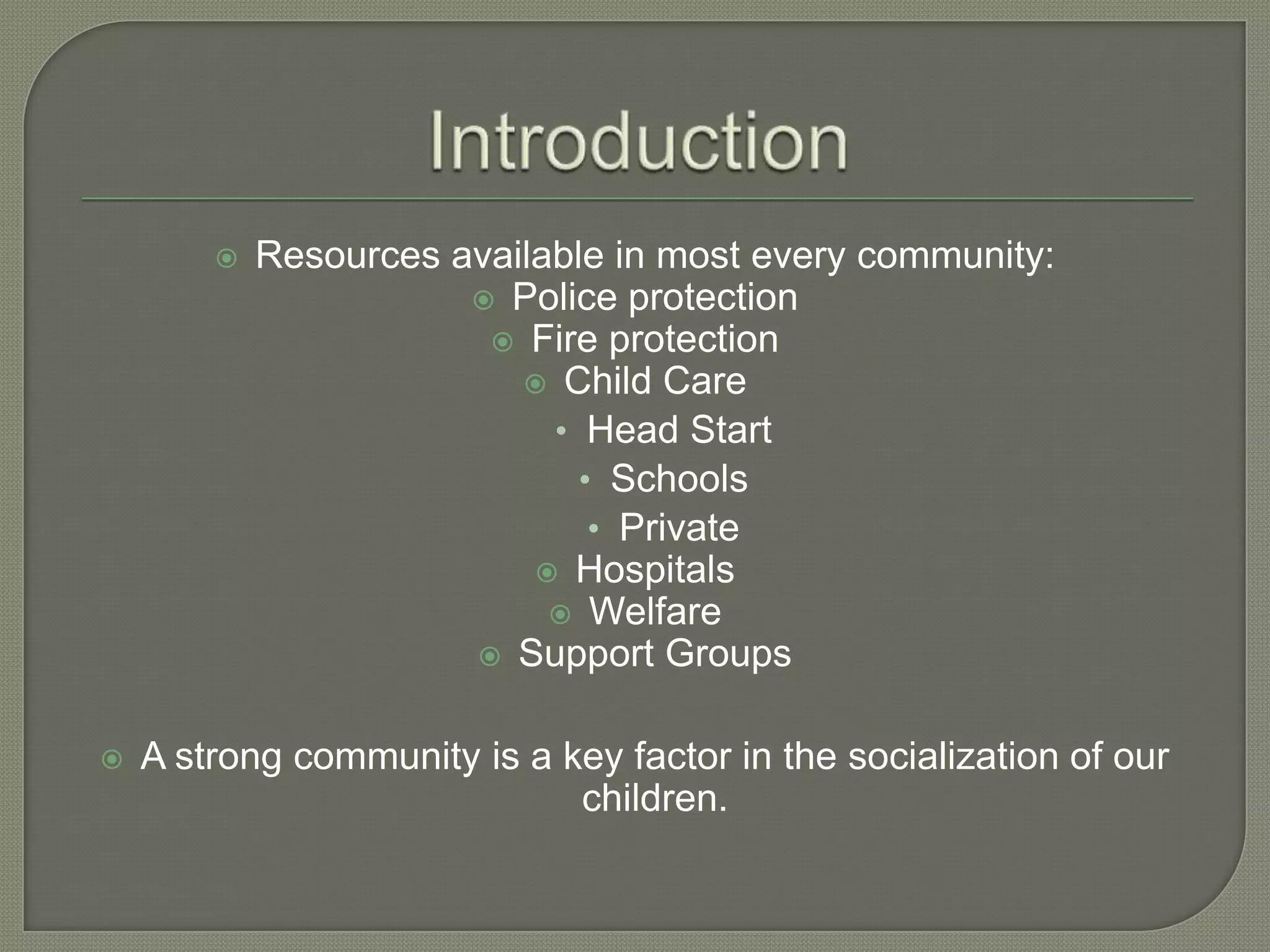 Child development community project | PPTX