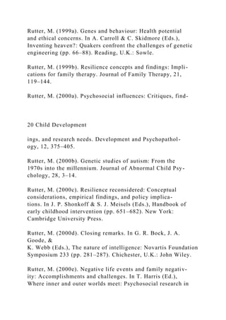 Rutter Study Child Development, JanuaryFebruary 2002, Volume 73, Number .docx