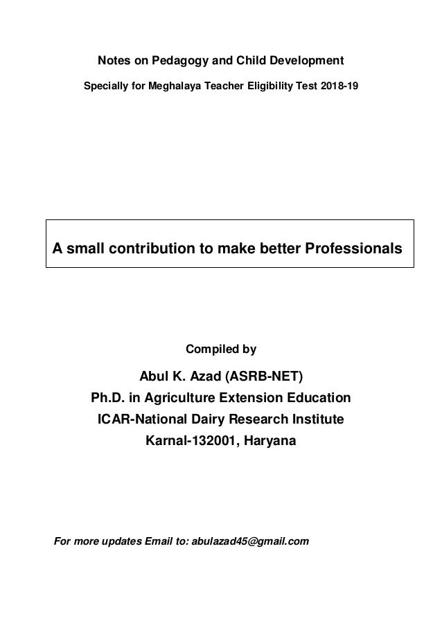 child development and pedagogy notes in english pdf child development and pedagogy notes in english pdf