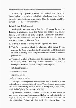 Child education in islam
