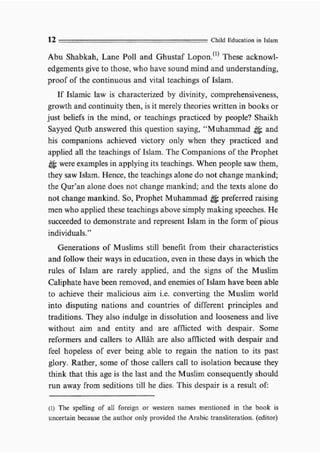 Child education in islam