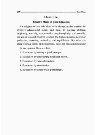 Child education in islam