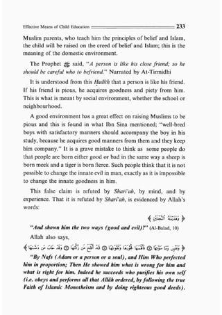 Child education in islam