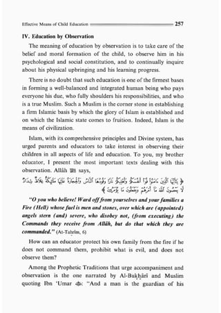 Child education in islam