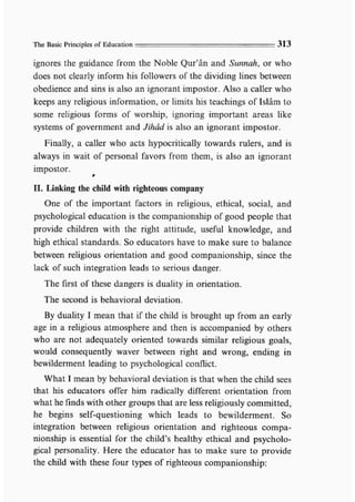 Child education in islam