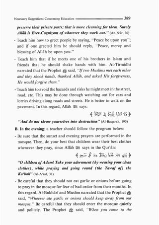 Child education in islam