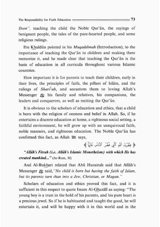 Child education in islam