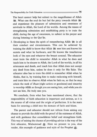 Child education in islam