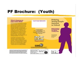 PF Brochure: (Youth)
 