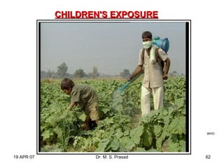 19 APR 07 Dr. M. S. Prasad 62
CHILDREN'S EXPOSURECHILDREN'S EXPOSURE
WHO
 