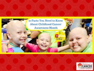 10 Facts You Need to Know
About Childhood Cancer
Awareness Month
 