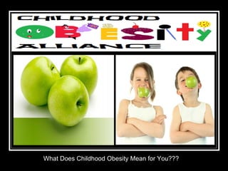What Does Childhood Obesity Mean for You??? 