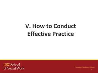 45
V. How to Conduct
Effective Practice
 