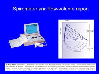 Spirometer and flow-volume report
 