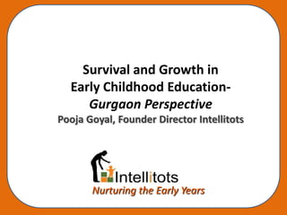 Survival and Growth in
Early Childhood EducationGurgaon Perspective
Pooja Goyal, Founder Director Intellitots

Nurturing the Early Years

 