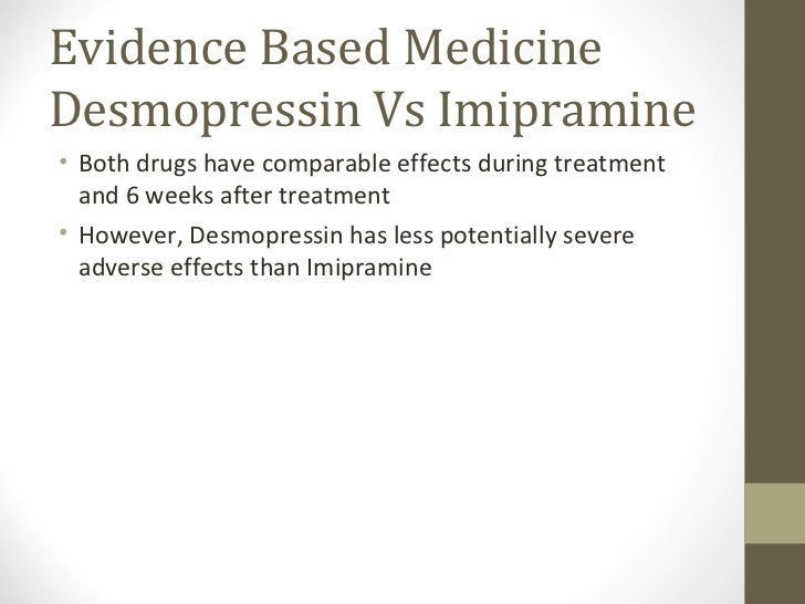 Imipramine For Bedwetting