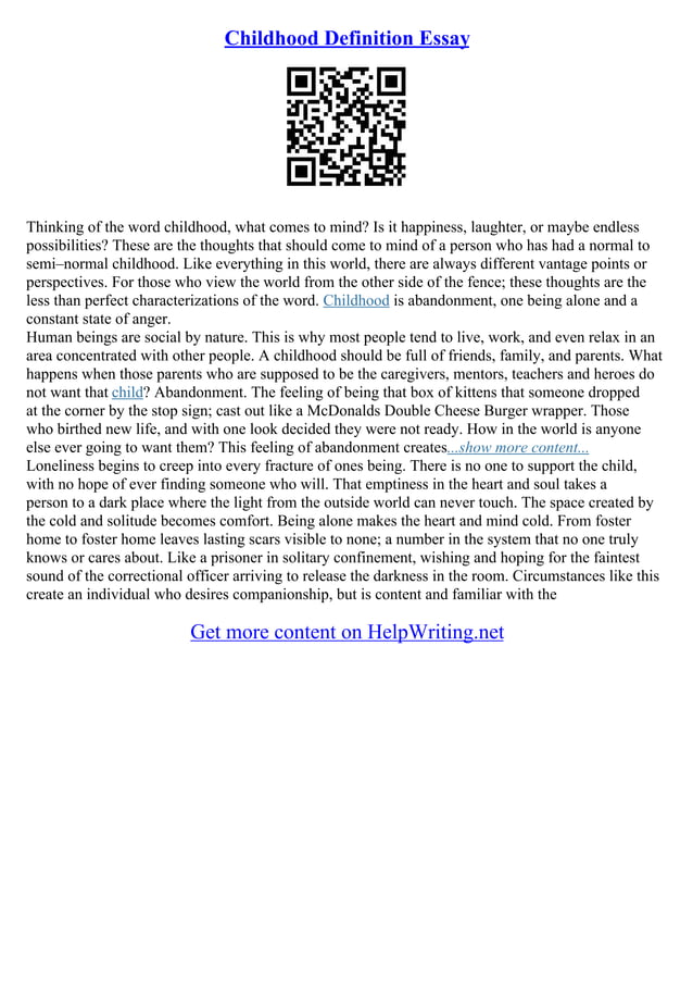 childhood-essay-pdf