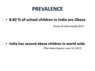 Childhood obesity and chronic diseases | PPTX