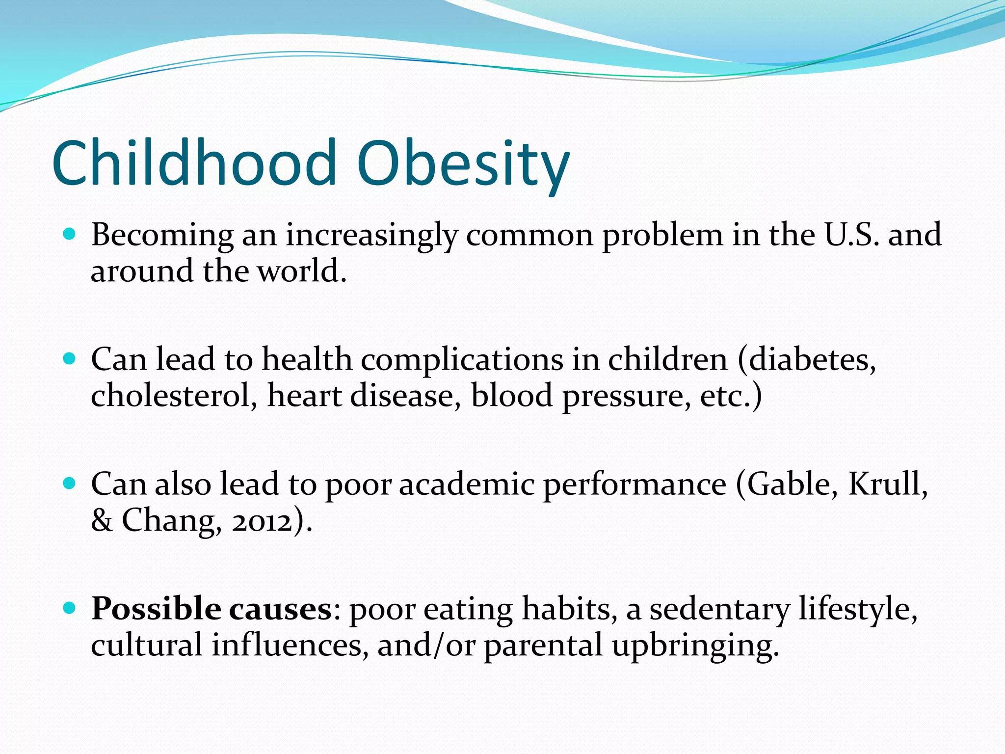 Childhood obesity and nutrition | PPTX