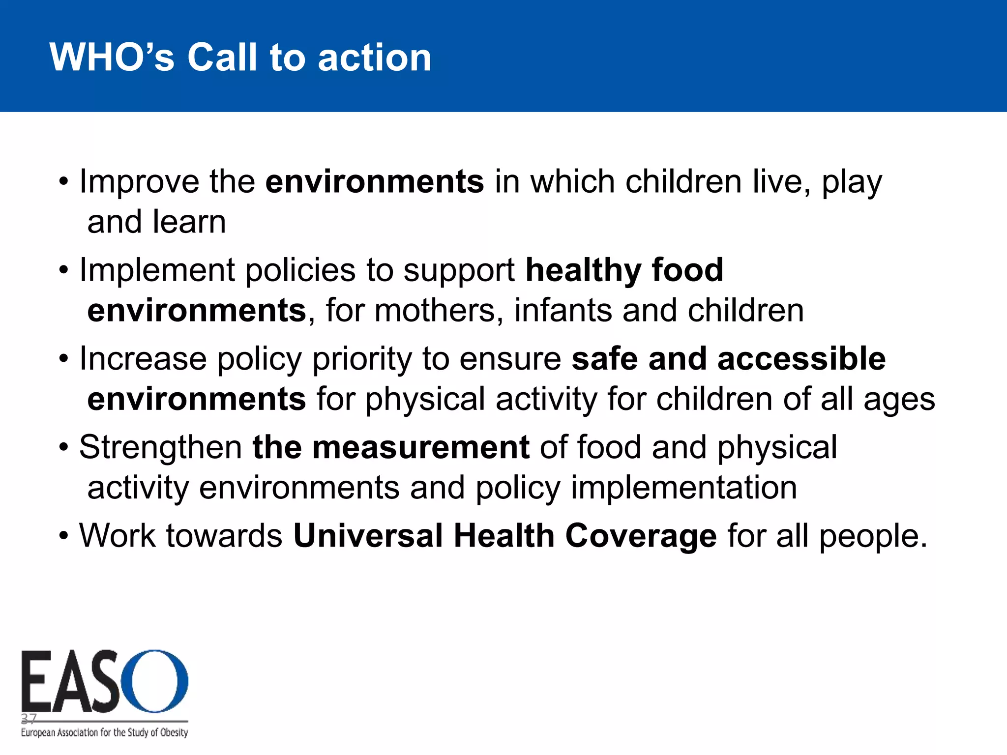 Childhood obesity by EASO | PPTX