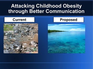 Attacking Childhood Obesity through Better Communication Proposed Current 